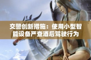 交警创新措施：使用小型智能设备严查酒后驾驶行为