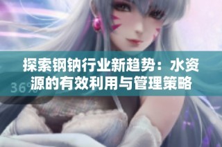 探索钢钠行业新趋势：水资源的有效利用与管理策略