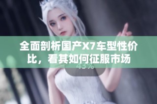 全面剖析国产X7车型性价比，看其如何征服市场