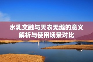 水乳交融与天衣无缝的意义解析与使用场景对比