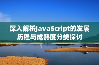 深入解析JavaScript的发展历程与成熟度分类探讨