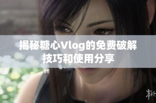 揭秘糖心Vlog的免费破解技巧和使用分享