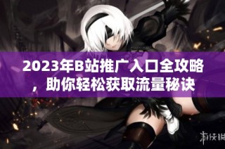 2023年B站推广入口全攻略，助你轻松获取流量秘诀