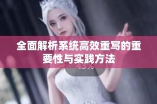 全面解析系统高效重写的重要性与实践方法