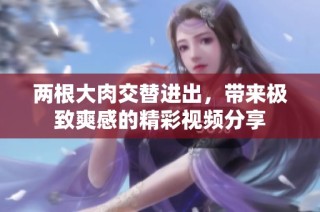 两根大肉交替进出，带来极致爽感的精彩视频分享