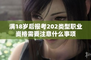 满18岁后报考202类型职业资格需要注意什么事项