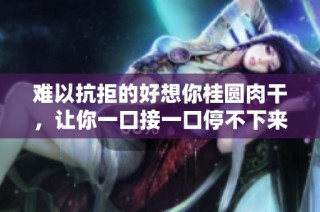 难以抗拒的好想你桂圆肉干，让你一口接一口停不下来