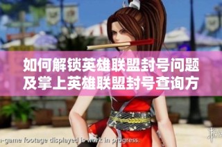 如何解锁英雄联盟封号问题及掌上英雄联盟封号查询方法