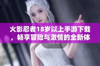 火影忍者18岁以上手游下载，畅享冒险与激情的全新体验