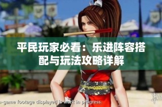 平民玩家必看：乐进阵容搭配与玩法攻略详解