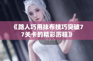 《路人巧用抹布技巧突破77关卡的精彩历程》