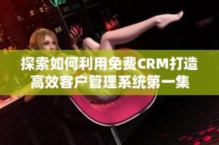探索如何利用免费CRM打造高效客户管理系统第一集