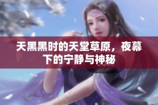 天黑黑时的天堂草原，夜幕下的宁静与神秘
