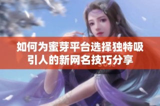 如何为蜜芽平台选择独特吸引人的新网名技巧分享