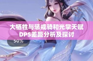 大牺牲与惩戒骑和光掌天赋DPS差距分析及探讨