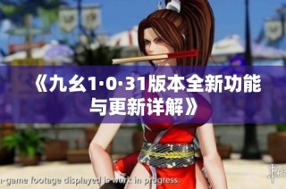 《九幺1·0·31版本全新功能与更新详解》