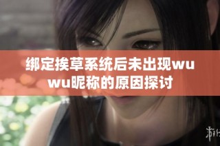 绑定挨草系统后未出现wuwu昵称的原因探讨