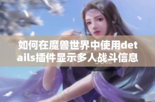 如何在魔兽世界中使用details插件显示多人战斗信息