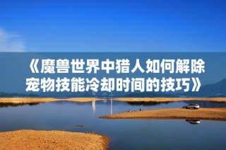 《魔兽世界中猎人如何解除宠物技能冷却时间的技巧》