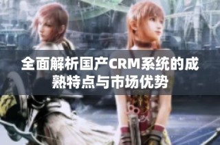 全面解析国产CRM系统的成熟特点与市场优势