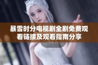 暴雪时分电视剧全剧免费观看链接及观看指南分享