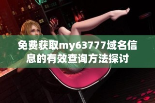 免费获取my63777域名信息的有效查询方法探讨
