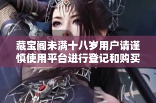 藏宝阁未满十八岁用户请谨慎使用平台进行登记和购买