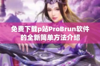 免费下载p站ProBrun软件的全新简单方法介绍