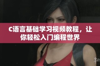 C语言基础学习视频教程，让你轻松入门编程世界