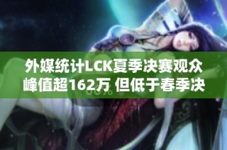 外媒统计LCK夏季决赛观众峰值超162万 但低于春季决赛