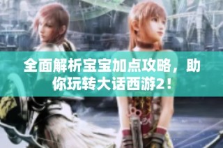 全面解析宝宝加点攻略，助你玩转大话西游2！