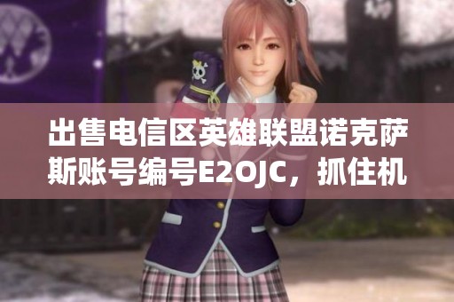 出售电信区英雄联盟诺克萨斯账号编号E2OJC，抓住机会！