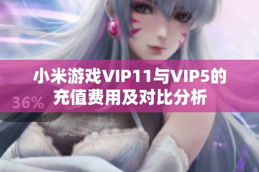 小米游戏VIP11与VIP5的充值费用及对比分析