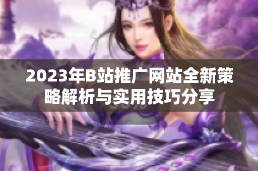 2023年B站推广网站全新策略解析与实用技巧分享