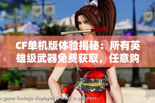 CF单机版体验揭秘：所有英雄级武器免费获取，任意购买商店道具之乐