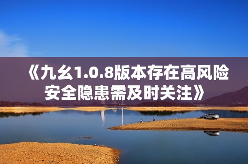 《九幺1.0.8版本存在高风险安全隐患需及时关注》