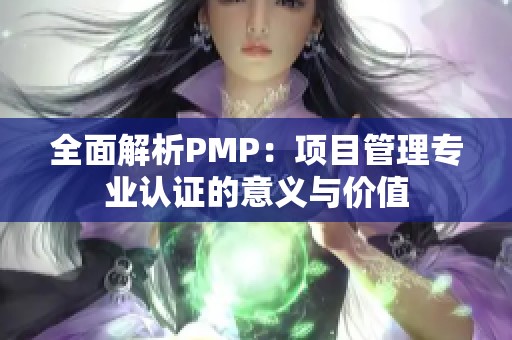 全面解析PMP：项目管理专业认证的意义与价值