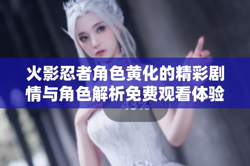 火影忍者角色黄化的精彩剧情与角色解析免费观看体验