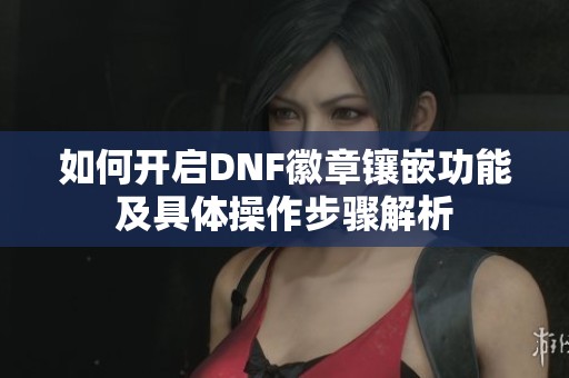 如何开启DNF徽章镶嵌功能及具体操作步骤解析