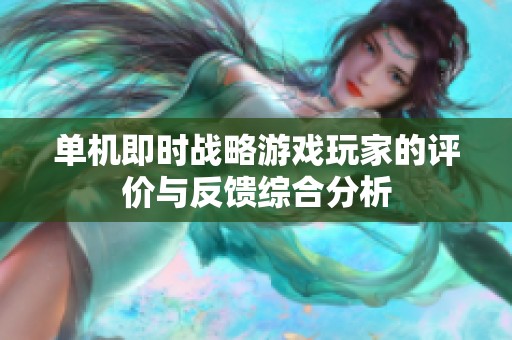 单机即时战略游戏玩家的评价与反馈综合分析