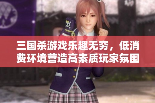 三国杀游戏乐趣无穷，低消费环境营造高素质玩家氛围