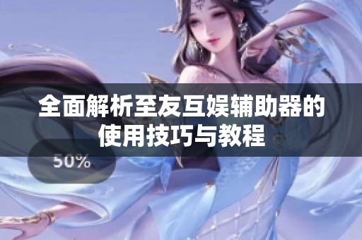 全面解析至友互娱辅助器的使用技巧与教程