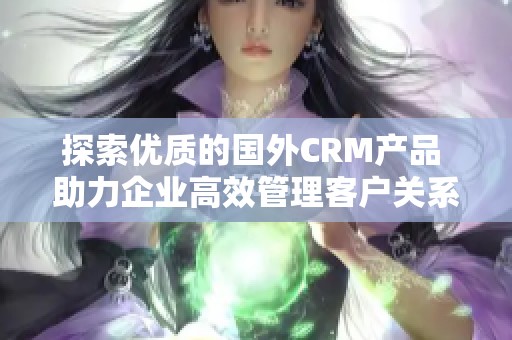 探索优质的国外CRM产品 助力企业高效管理客户关系