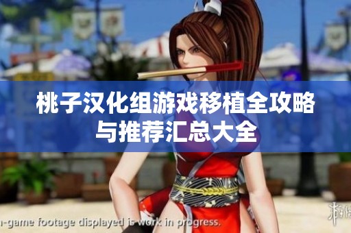 桃子汉化组游戏移植全攻略与推荐汇总大全