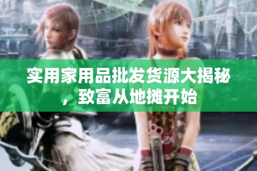 实用家用品批发货源大揭秘，致富从地摊开始