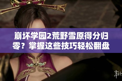 崩坏学园2荒野雪原得分归零？掌握这些技巧轻松翻盘