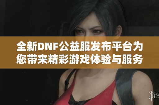 全新DNF公益服发布平台为您带来精彩游戏体验与服务