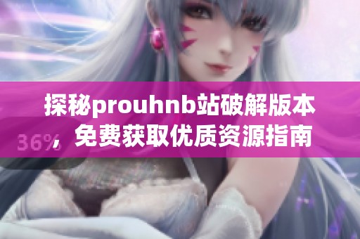 探秘prouhnb站破解版本，免费获取优质资源指南