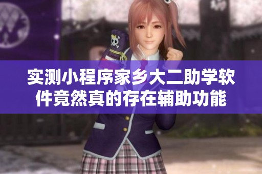 实测小程序家乡大二助学软件竟然真的存在辅助功能