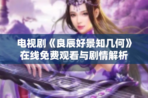 电视剧《良辰好景知几何》在线免费观看与剧情解析